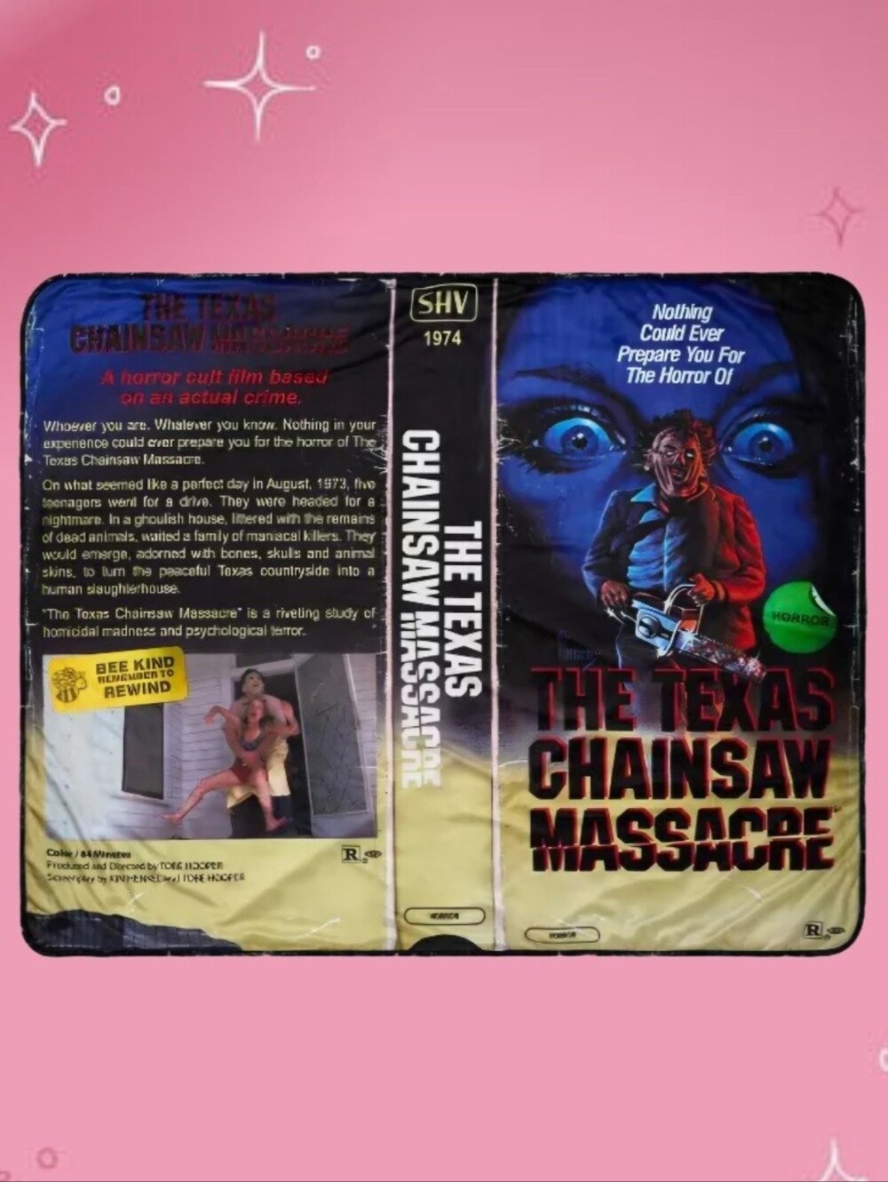 The Texas Chainsaw Massacre Video Tape Fleece Blanket
